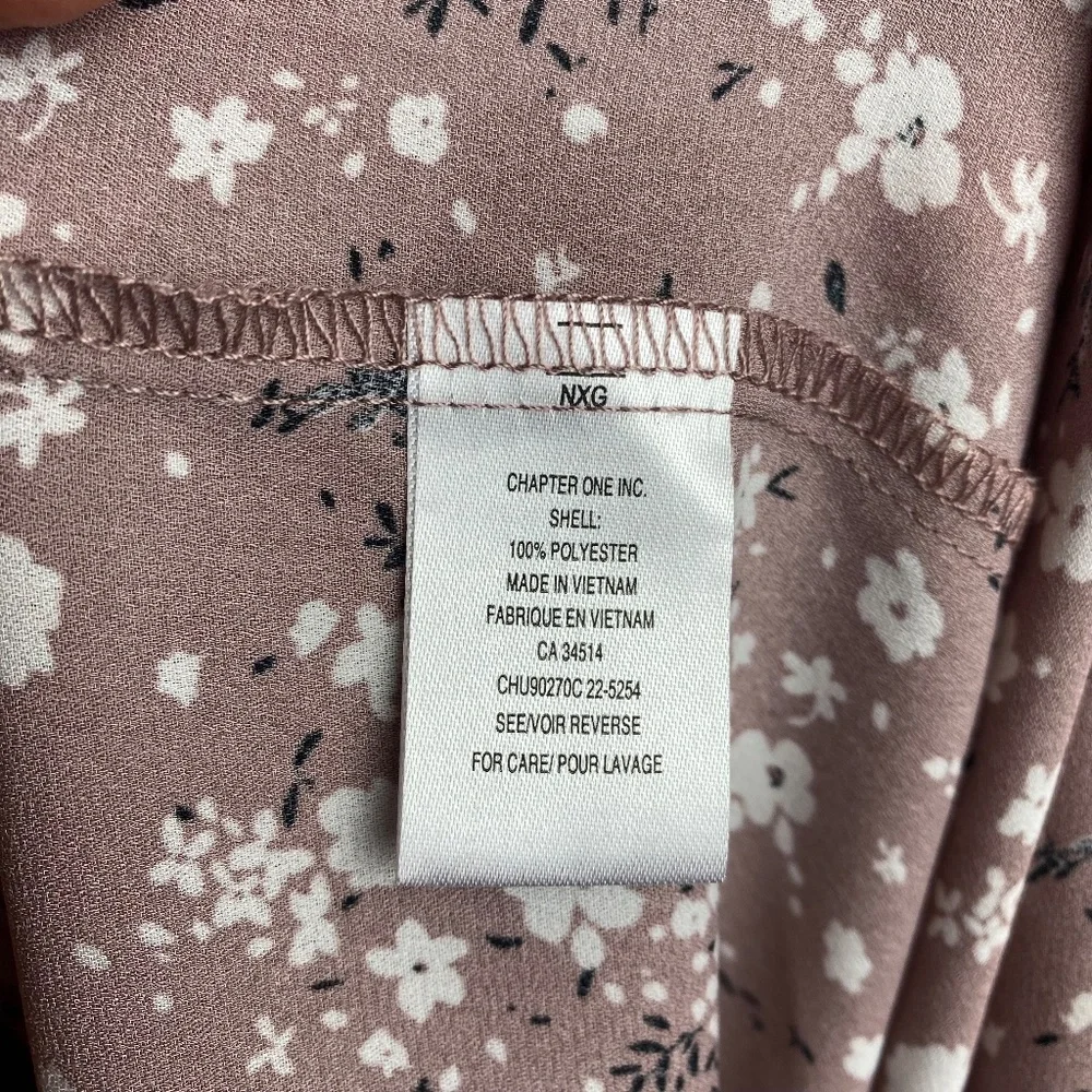 Tamara H Womenʻs Mauve Floral Print Sleeveless Blouse